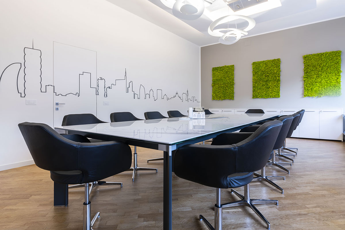 Sala riunioni realizzata del team di Office Planet