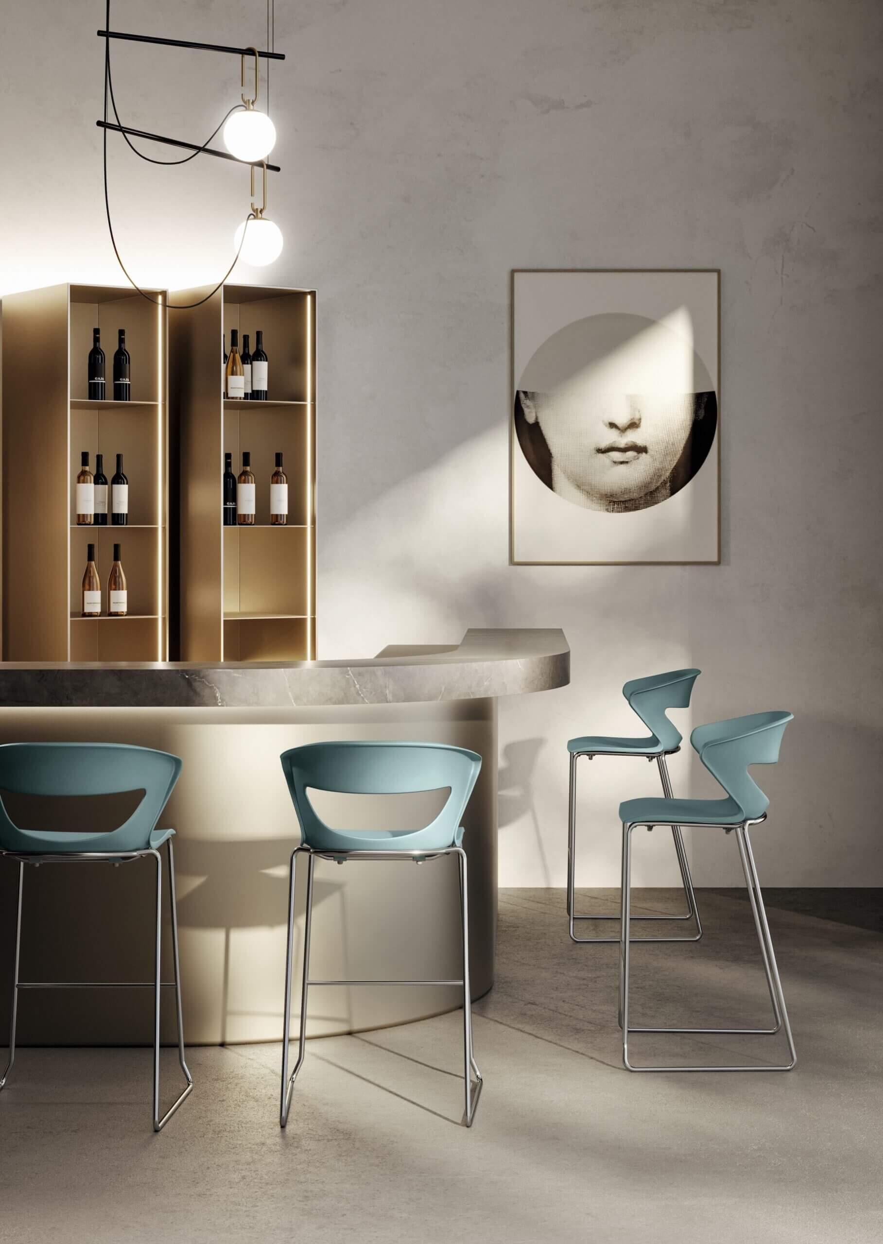 Sgabelli da ufficio linea Kicca Stool